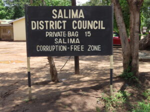 A Billboard at Salima District Council